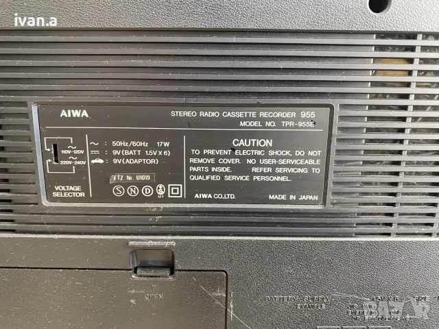 Касетофон Aiwa TPR-955, снимка 6 - Радиокасетофони, транзистори - 55242741
