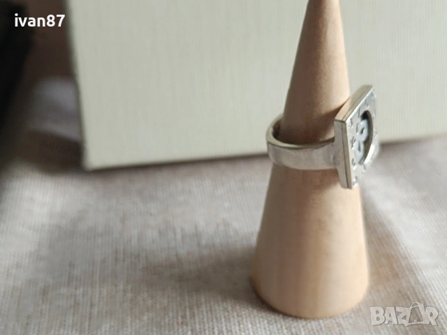 Сребърен пръстен Булгари (4), снимка 3 - Пръстени - 55279718