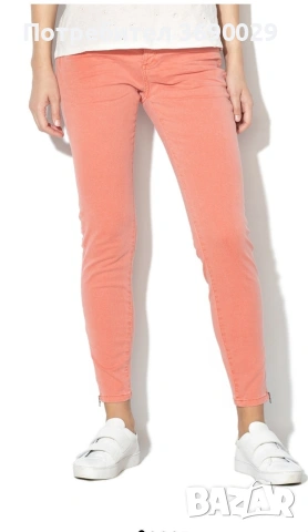 Esprit - Дънки с цепки на глезените, Корал, W38-L28