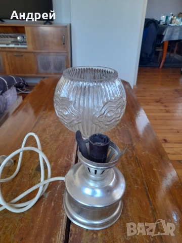 Стара нощна лампа #25, снимка 4 - Настолни лампи - 54356721