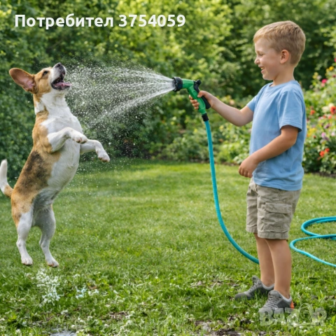 Гъвкав градински маркуч с медни накрайници - без заплитане и прегъване, снимка 12 - Напояване - 55162190