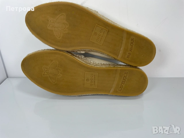 Бежови еспадрили Gucci 39 Оригинал, снимка 8 - Дамски ежедневни обувки - 55103265