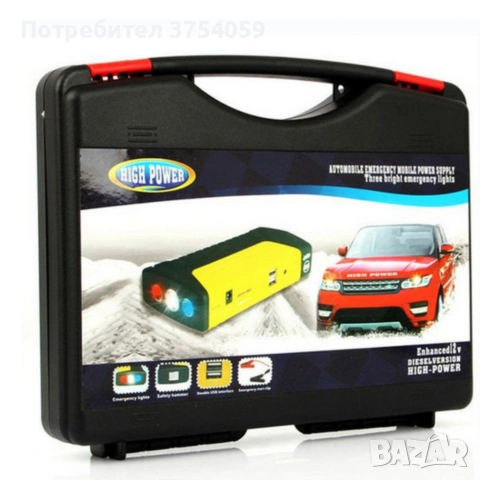Мултифункционално стартерно устройство и компресор 2 в 1 Car Jump Starter 69800mAh, снимка 4 - Аксесоари и консумативи - 55160460