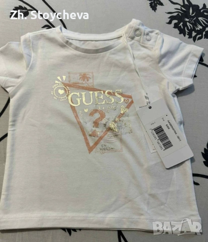 Нова бебешка тениска GUESS, снимка 2 - Бебешки блузки - 54392369