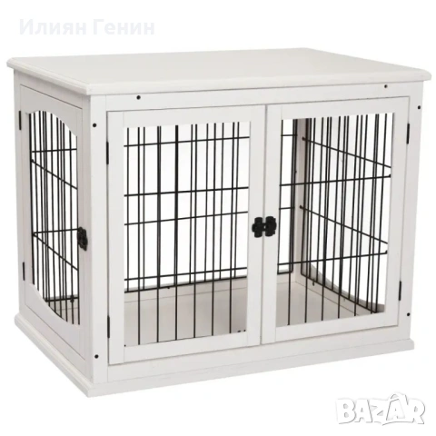 PawHut Транспортна кутия за кучета 58,5 см x 81 см x 66 см с врати, снимка 3 - За кучета - 54021703