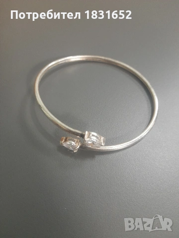 Сребърна гривна с камъни, снимка 5 - Гривни - 54161993