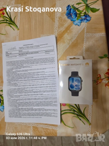 HUAWEI WATCH FIT 5 + Гаранция, снимка 6 - Смарт часовници - 55149761