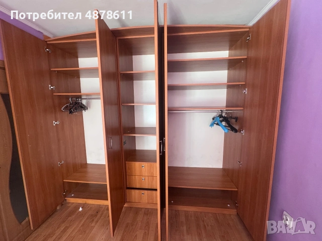 Гардероб, 4- крилен, 260 х 240, запазен, снимка 5 - Гардероби - 55196501