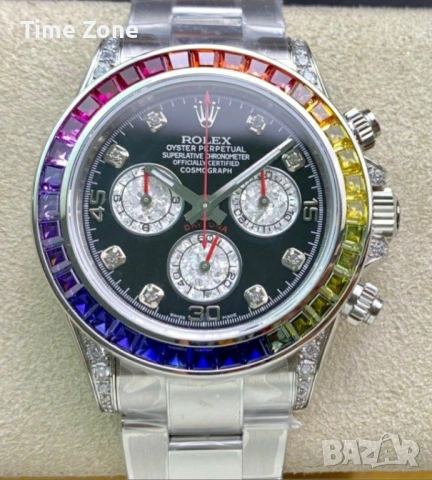 Rolex Cosmograph Daytona 40mm White Gold "Rainbow" Automatic Дамски / Унисекс Различни Варианти