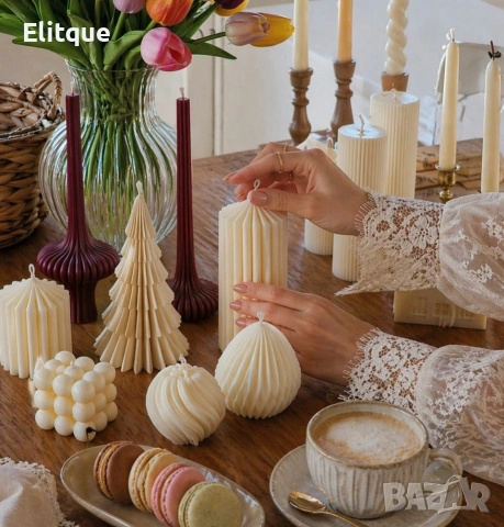 ръчно изработени сапунени свещи , снимка 4 - Декорация за дома - 54307673
