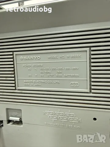 🔈Ретро радиокасетофон SANYO M 9835K - Boombox - профилактиран🔈, снимка 8 - Радиокасетофони, транзистори - 55662414