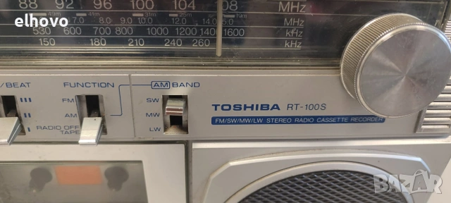 Радиокасетофон Toshiba RT-100S, снимка 4 - Радиокасетофони, транзистори - 54265005
