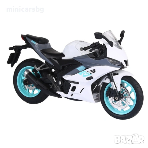 Метални мотори: Yamaha YZF-R3 1:12 метален модел мотор, снимка 3 - Колекции - 54903987