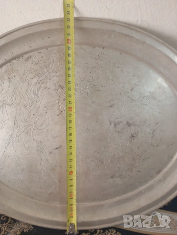 Посребрена викторианска табла,поднос, снимка 3 - Други ценни предмети - 54125598