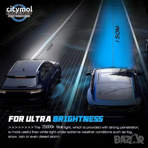 Комплект 2 бр. авто лампи/крушки H7, LED, с вентилатори, 4300 K, снимка 5 - Аксесоари и консумативи - 54082065