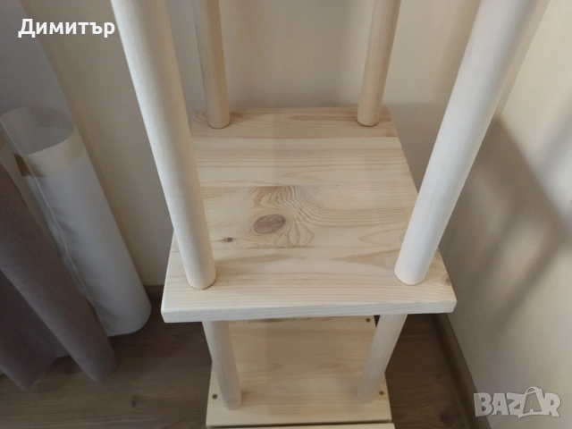 Ръчно изработена етажерка ( НАТУРАЛНА ) !, снимка 6 - Етажерки - 55243649