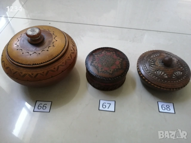 Кръгли дървени кутии , снимка 10 - Други стоки за дома - 49290461