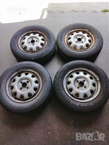  Железни джанти 14 цола 4х100(4броя) с летни гуми 185/70/14 за Suzuki Ignis, Subaru Justy, Toyota, снимка 2 - Гуми и джанти - 55017994