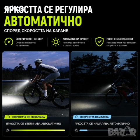 Предна SMART LED фар светлина за велосипед IGPSPORT VS1800 + Стойка M80/S81, 1800 lm, Bluetooth, USB, снимка 8 - Аксесоари за велосипеди - 54208361