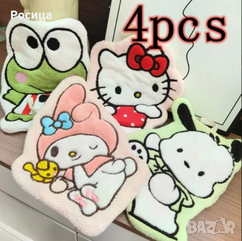 Комплект от 4 броя бързо съхнещи кърпи за ръце Hello Kitty., снимка 2 - За банята - 54592365