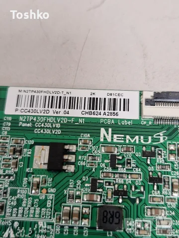 NEO LED-43FST2 FHD SMART TV MAIN BOARD TP.SK516S.PB802 TCON N2TP430FHDLV2D-F_N1 PANEL CC430LV1D , снимка 6 - Части и Платки - 55530275