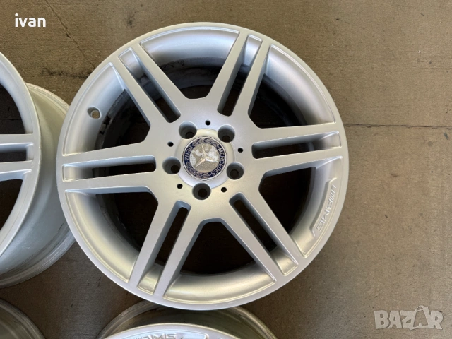 4 бр. оригинални алуминиеви джанти Mercedes AMG 17 цола 5x112 , централен отвор 66.6, снимка 5 - Гуми и джанти - 54852652