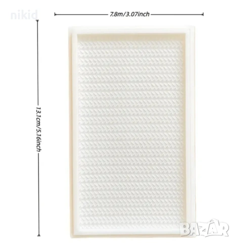 плетка плетиво правоъгълник силиконов молд форма фондан шоколад декор, снимка 2 - Форми - 54010864