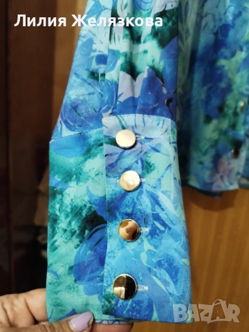 Дамска риза,Л,свежи цветове, снимка 3 - Ризи - 54334159