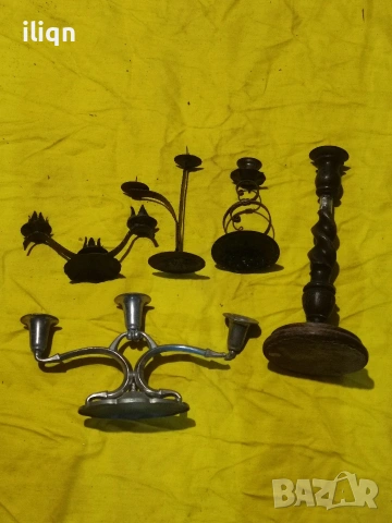 5 Броя свещници. Състояние видно от снимките. Разгледайте и останалите ми обяви. Цена 9,99 евро. 