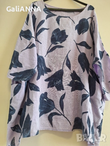 СТРАХОТНА ТУНИКА ЛЕН И ВИСКОЗА 3XL-5XL