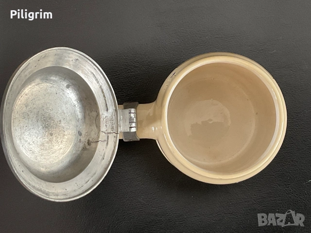 Антична халба за бира «Villeroy & Boch», Германия, 1895 г., снимка 5 - Антикварни и старинни предмети - 55215011