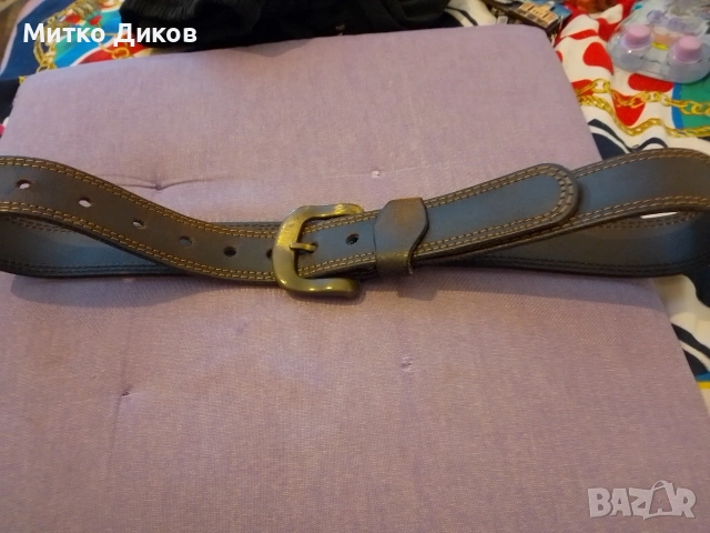 Колан естествена кожа нов 105см на 36 мм и друг 99см широк на 28мм