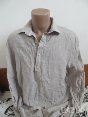 Мъжки ризи с дълъг ръкав от лен , снимка 12 - Ризи - 36533167