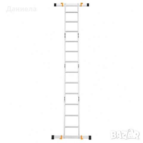 Мултифункционална алуминиева съчленена стълба 4х3 (3.60 м) със стоманени платформи, снимка 10 - Други стоки за дома - 54481291