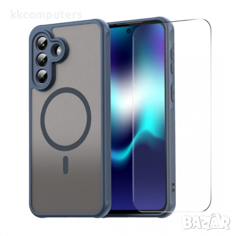 ENKAY HAT PRINCE Магнитен Калъф за Samsung Galaxy A37 5G - PC+TPU, Матов, 9H стъкло, 4 цвята, снимка 2 - Калъфи, кейсове - 54053568