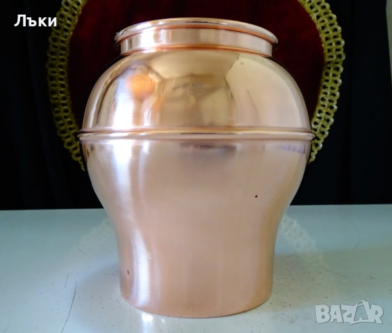 Шведска медна чаша за вино,халба,чиста червена мед. , снимка 3 - Антикварни и старинни предмети - 54160424