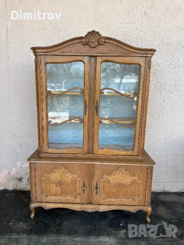 Ретро бюфет  витрина от две части, снимка 2 - Бюфети - 53958174