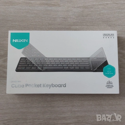 Преносима сгъваема Bluetooth клавиатура Nillkin Cube Pocket с тъчпад и Numpad, за таблет, телефон, снимка 6 - Клавиатури и мишки - 55278320