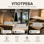Светещ в тъмното настолен дигитален часовник електронен с термометър, снимка 4