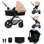 KinderKraft MOOV 2 бебешка количка 3в1 Основа Isofix Kinderkraft Mink, снимка 5