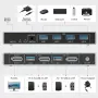 iNTEK USB DP KVM суич 2-в-1, с USB 3.0 разпределение и превключване за 2 компютъра към 1 монитор, снимка 2