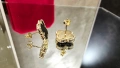 Van Cleef & Arpels VCA Gold Black Onyx Vintage Alhambra Stud Дамски Обеци с Винт, снимка 5