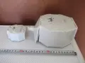 Лот от 2 бр. порцеланови кутии от соца за грис и лимонтозу, снимка 4
