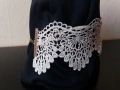  Плетено колие в бял цвят, снимка 4