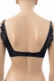 Елегантен сутиен Hunkemöller с маслиненозелен сатен и деликатна черна дантела - Размер 75B, снимка 4