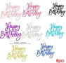 8 броя Happy birthday различни цветове декорация на торта , снимка 2