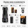 Мощен тактически ръчен фенер | 3000 лумена | 500м обхват | USB-C за къмпинг лов риболов палатка, снимка 6