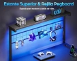 Геймърско бюро Coleshome LED 110x80 с чекмеджета, снимка 5