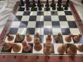 шах голям с табла, размер 51х48х6 см с големи бак.фигури и пулове и по-малък нов, български с фигури, снимка 1