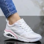Дамски маратонки с въздушна камера в бяло и розово D9167-2 white, снимка 1